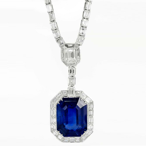 131.17 carat Burmese Sapphire necklace